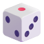 icone emoji de dado de seis faces de jogos de tabuleiro